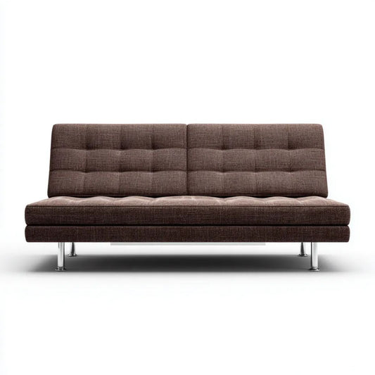 Trzyosobowa sofa rozkładana z tkaniny brązowa 180 x 90 x 83 cm